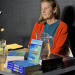 Autorin vor der Lesung